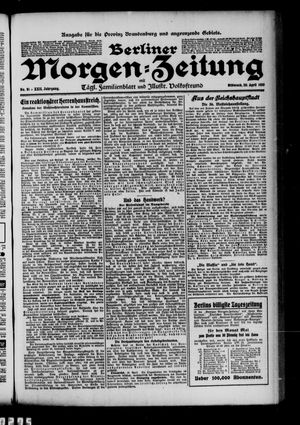 Berliner Morgen-Zeitung vom 20.04.1910
