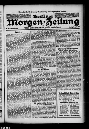 Berliner Morgenzeitung vom 24.04.1910