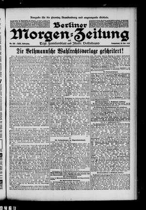 Berliner Morgen-Zeitung vom 28.05.1910