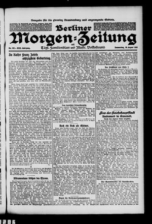 Berliner Morgen-Zeitung vom 18.08.1910