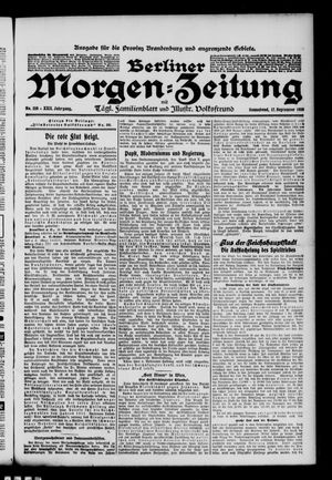 Berliner Morgen-Zeitung vom 17.09.1910