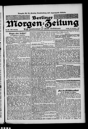 Berliner Morgen-Zeitung vom 23.09.1910