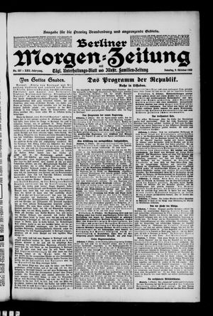 Berliner Morgen-Zeitung vom 09.10.1910