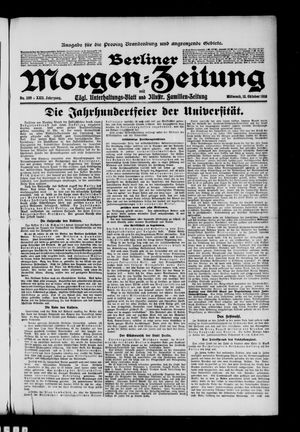 Berliner Morgen-Zeitung vom 12.10.1910