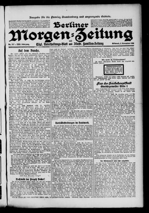 Berliner Morgen-Zeitung vom 02.11.1910