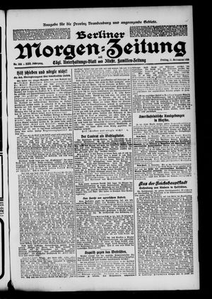 Berliner Morgen-Zeitung vom 11.11.1910
