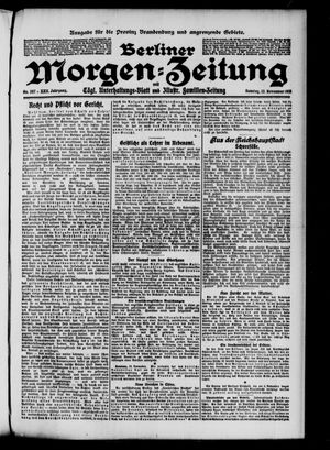 Berliner Morgen-Zeitung vom 13.11.1910