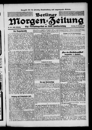 Berliner Morgen-Zeitung vom 29.11.1910