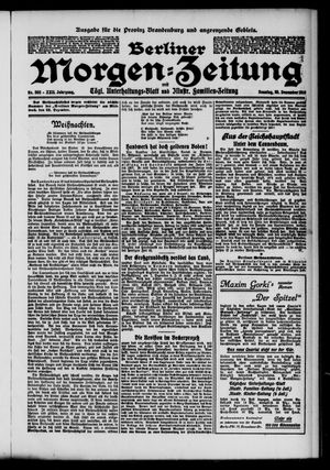 Berliner Morgen-Zeitung vom 25.12.1910