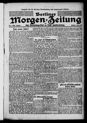 Berliner Morgenzeitung vom 01.01.1911