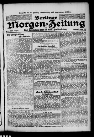 Berliner Morgenzeitung vom 03.01.1911