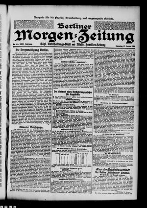 Berliner Morgenzeitung vom 17.01.1911