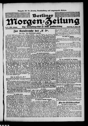 Berliner Morgenzeitung vom 19.01.1911