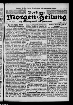 Berliner Morgen-Zeitung vom 22.01.1911