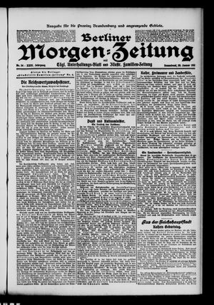 Berliner Morgenzeitung vom 28.01.1911