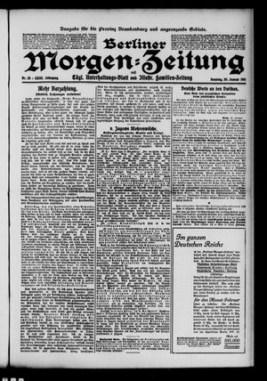 Berliner Morgenzeitung vom 29.01.1911