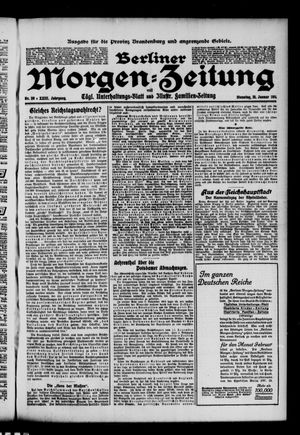Berliner Morgenzeitung vom 31.01.1911