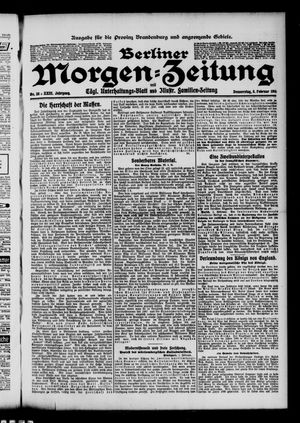 Berliner Morgenzeitung vom 02.02.1911