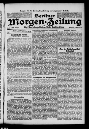 Berliner Morgenzeitung vom 04.02.1911