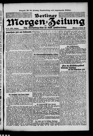 Berliner Morgen-Zeitung vom 08.02.1911