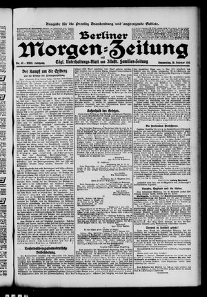 Berliner Morgenzeitung vom 16.02.1911