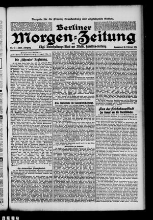 Berliner Morgenzeitung vom 18.02.1911