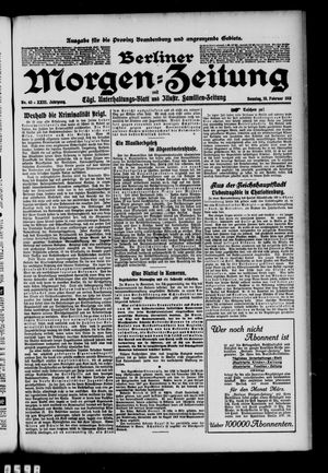 Berliner Morgenzeitung vom 19.02.1911
