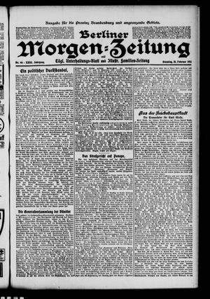 Berliner Morgenzeitung vom 21.02.1911