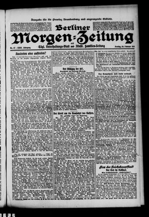 Berliner Morgenzeitung vom 24.02.1911