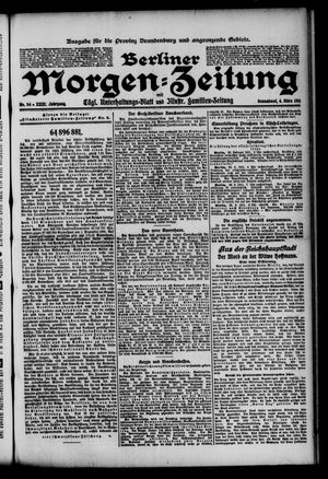 Berliner Morgenzeitung vom 04.03.1911