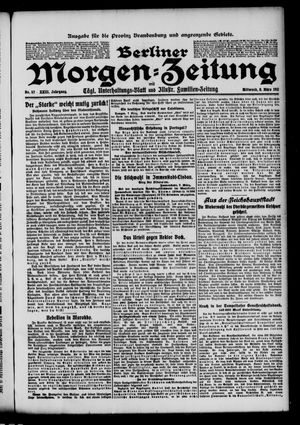 Berliner Morgenzeitung vom 08.03.1911