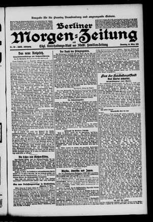 Berliner Morgenzeitung vom 14.03.1911