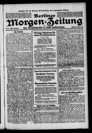 Berliner Morgenzeitung vom 15.03.1911