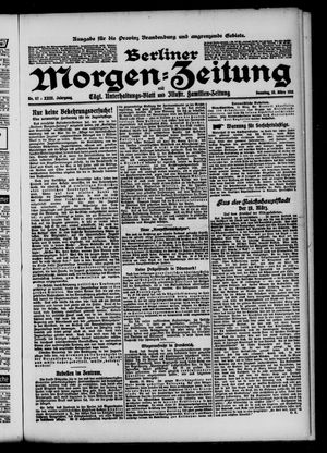 Berliner Morgenzeitung vom 19.03.1911