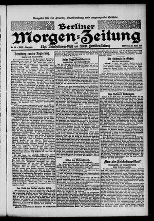 Berliner Morgenzeitung vom 22.03.1911