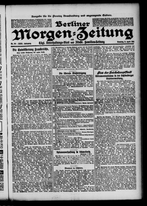 Berliner Morgenzeitung vom 09.04.1911