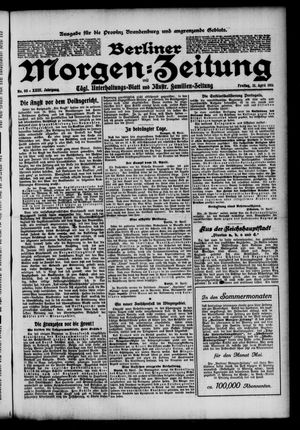 Berliner Morgenzeitung vom 21.04.1911