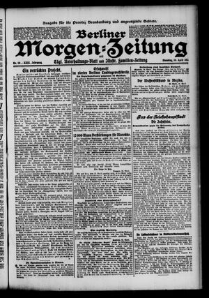 Berliner Morgenzeitung vom 25.04.1911
