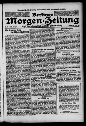 Berliner Morgen-Zeitung vom 30.04.1911