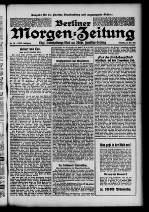 Berliner Morgen-Zeitung vom 14.05.1911