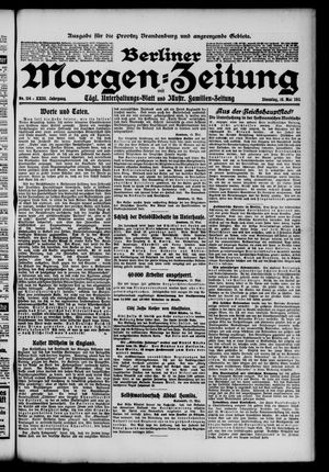 Berliner Morgen-Zeitung vom 16.05.1911