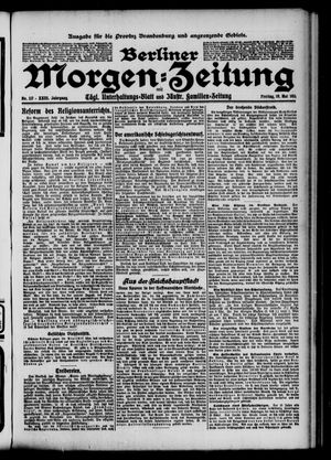 Berliner Morgen-Zeitung vom 19.05.1911