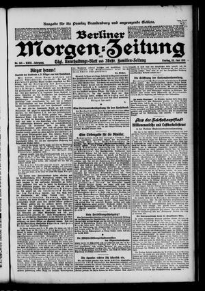 Berliner Morgen-Zeitung vom 23.06.1911