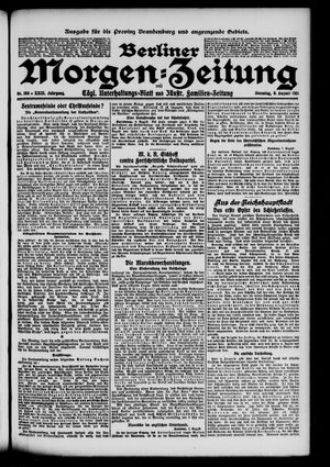 Berliner Morgen-Zeitung vom 08.08.1911