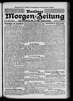 Berliner Morgen-Zeitung vom 10.08.1911