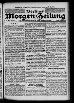 Berliner Morgen-Zeitung vom 25.08.1911