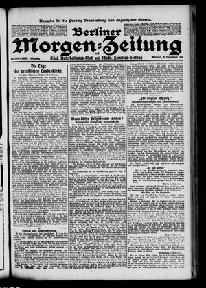 Berliner Morgen-Zeitung vom 06.09.1911