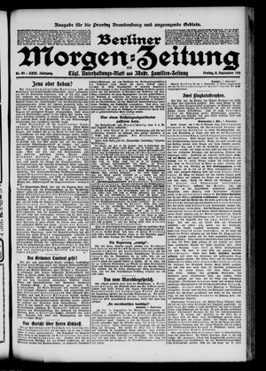 Berliner Morgen-Zeitung vom 08.09.1911