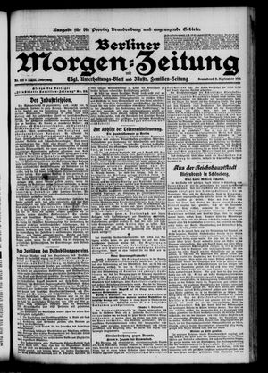 Berliner Morgen-Zeitung vom 09.09.1911