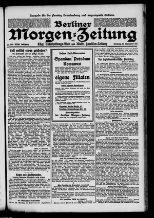 Berliner Morgen-Zeitung vom 12.09.1911